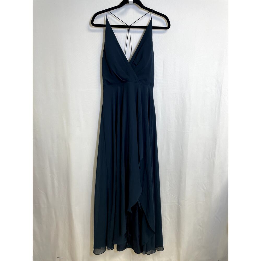 JENNY YOO COLLECTION Navy Blue Farrah Bridesmaids Gown Dress Fully Lined Size 10 - Picture 2 of 12